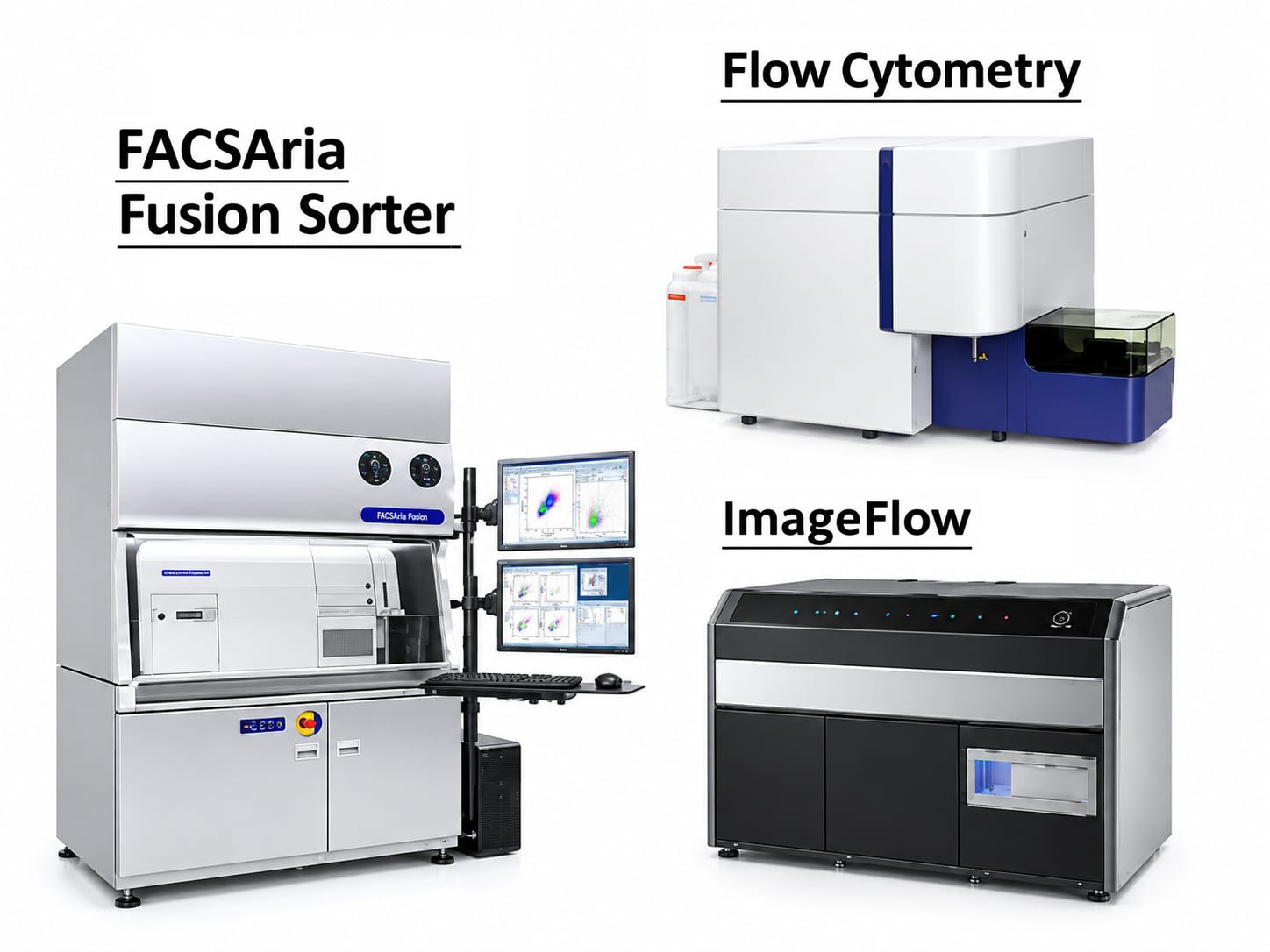 FACSAria、Flow Cytometry Fusion Sorter、ImageFlow